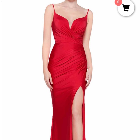 Colors Dresses & Skirts - High Slit Red Gown